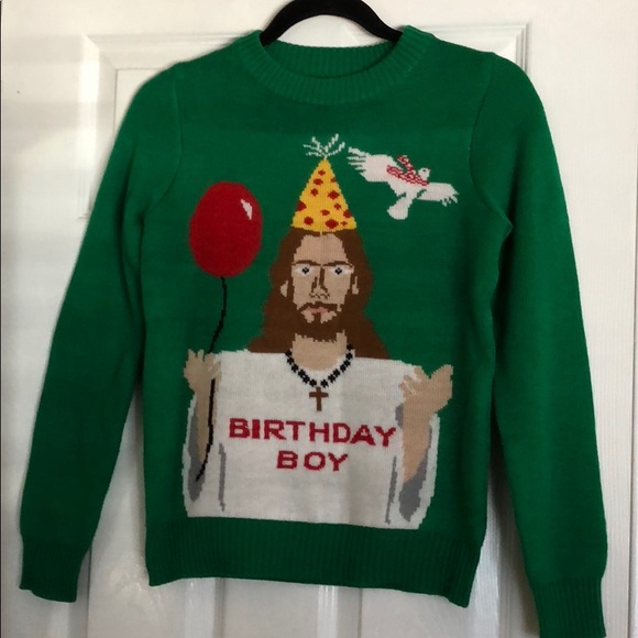 Tipsy Elves Sweaters - Birthday Boy Jesus Christmas sweater